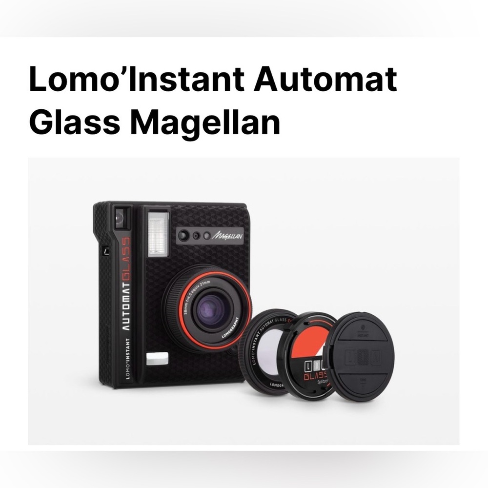Lomo’Instant Automat Glass Magellan Camera - Black and Red, NEW IN BOX